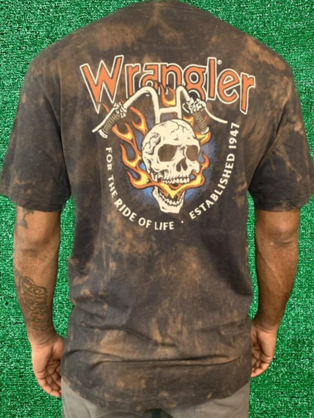 Vintage Biker's Skull Graphic Tee Upcycled